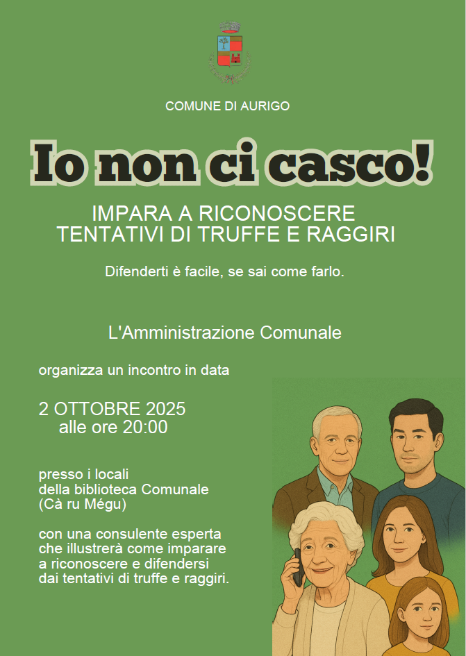 Io non ci casco!                                             IMPARA A RICONOSCERE TENTATIVI DI TRUFFE E RAGGIRI